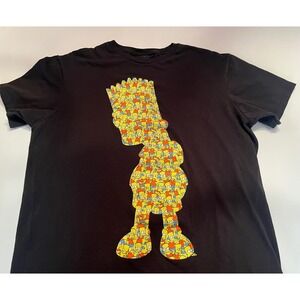 The Simpsons Bart Men's Short Sleeve Tee T-Shirt Black Size Large